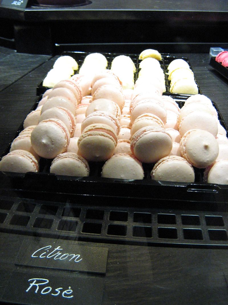Macarons citron rose