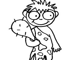 Coloriage-homme-prehistorique